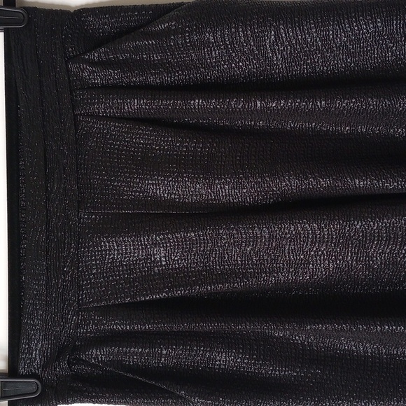 BCBG Textured Pull On Baggy Ankle Pants M Black Pockets - Picture 3 of 8